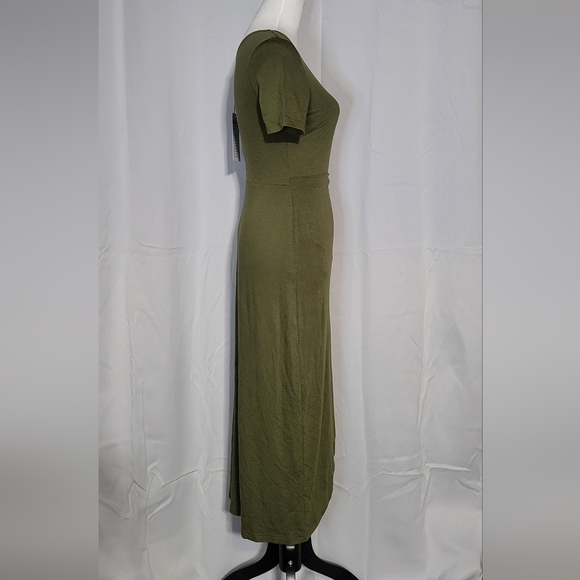 EXLURA Women's Green NWT One Shoulder Bodycon Midi Dress Size Small 🐈 - Picture 9 of 12